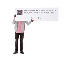 Apple Printed Out Giant Tweets for its New iPad Pro Ad Campaign