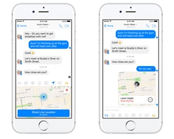 Facebook Updates Messenger for Apple's iPhone & iPad with Live Location Sharing