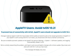 TvOS 10.2 Update Requires AirPlay Hardware Verification
