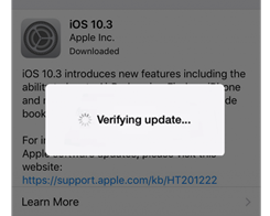 How to Fix iDevice Stuck on “Verifying Update” During iOS 10.3 Update?