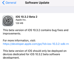 iOS 10.3.2 Beta2 for iOS Developers is Available in 3uTools