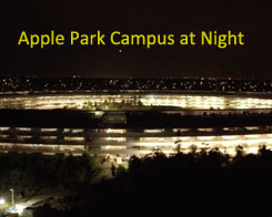 New Drone Footage Shows Nearly Complete Apple Park Campus at Night