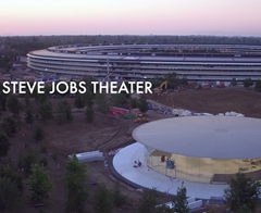New Apple Park Drone Video Shows Off Steve Jobs Theater as Lobby Lights Up