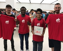 Indian Student is Youngest Customer at Apple Store Opening