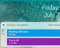​Google Calendar for iOS Adds Today Widget