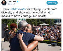 Demi Lovato Performs At Apple to 'Celebrate Diversity'