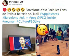 PSG Fan Goes to Unbelievable Lengths in Apple Store to Troll Barca Over Neymar Transfer