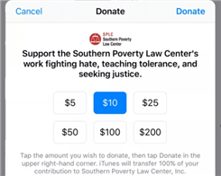 Apple Accepting Donations for Southern Poverty Law Center