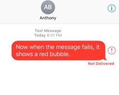 RedFailedMessages Makes it Easier to know a Message Fails to Send