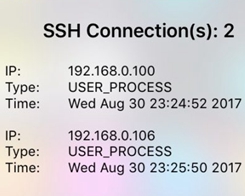 SSHIcon: To Know When There Are Active SSH Connections to Your Device