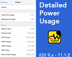 DetailedPowerUsage is Released for Jailbreakers to Gain More Features on Battery Usage