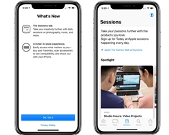 Apple Store App for iOS Adds ‘Sessions’ Feature to Improved User's Experience