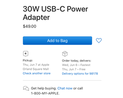 Apple Introduces New 30W USB-C Power Adapter Replaces Current 29W