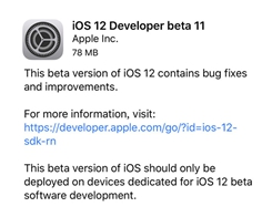 Apple Releases iOS 12 Developer Beta 11, Public Beta 9 for iPhone and iPad