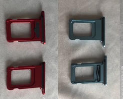Purported iPhone Xr SIM Trays Leak, Showing 6.1-inch Model Colors Including Blue and Red