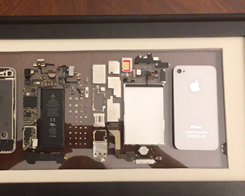 This Guy Took Apart his Broken iPhone 4 and Framed it