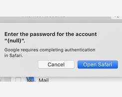 Users can’t Sign into Gmail in Mail after Latest macOS Update