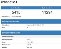 Potential Benchmark for iPhone XR Successor Shows 4GB RAM, Moderate Performance Gains