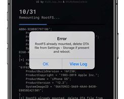 How to Solve if Unc0ver Popping out RootFS already mounted error when Jailbreaking?​