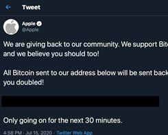 Apple’s Twitter account has been hacked, ignore the Bitcoin scammers