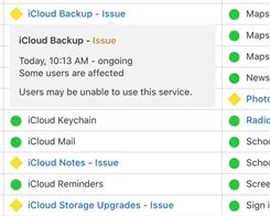 iCloud Drive, Notes, Photos, and iCloud Backup Experiencing Issues