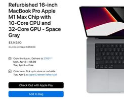 Apple Now Selling Refurbished M1 Pro and M1 Max MacBook Pro Models