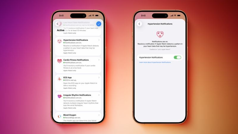 Apple Watch's High Blood Pressure Notifications Available in Canada and Singapore Starting Today