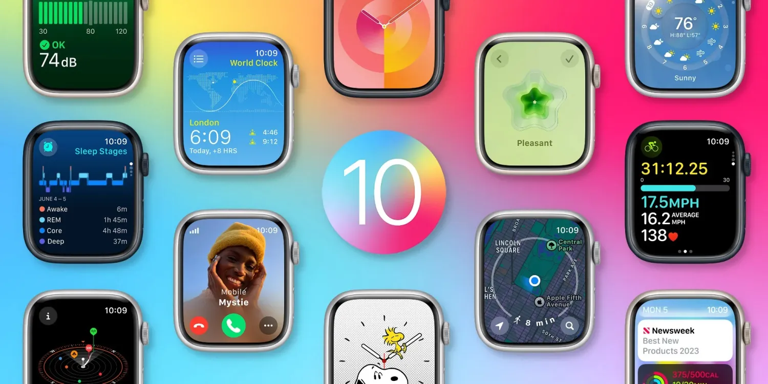 WatchOS 10 Comes to Apple Watch With New Watch Faces Widgets