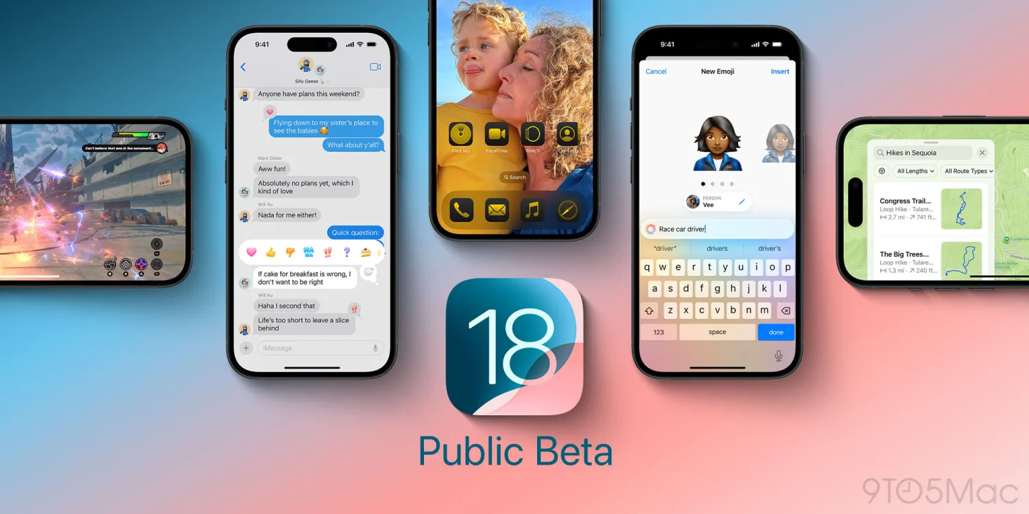 iOS 18 Public Beta 5 and More Now Available Ahead of September Launch