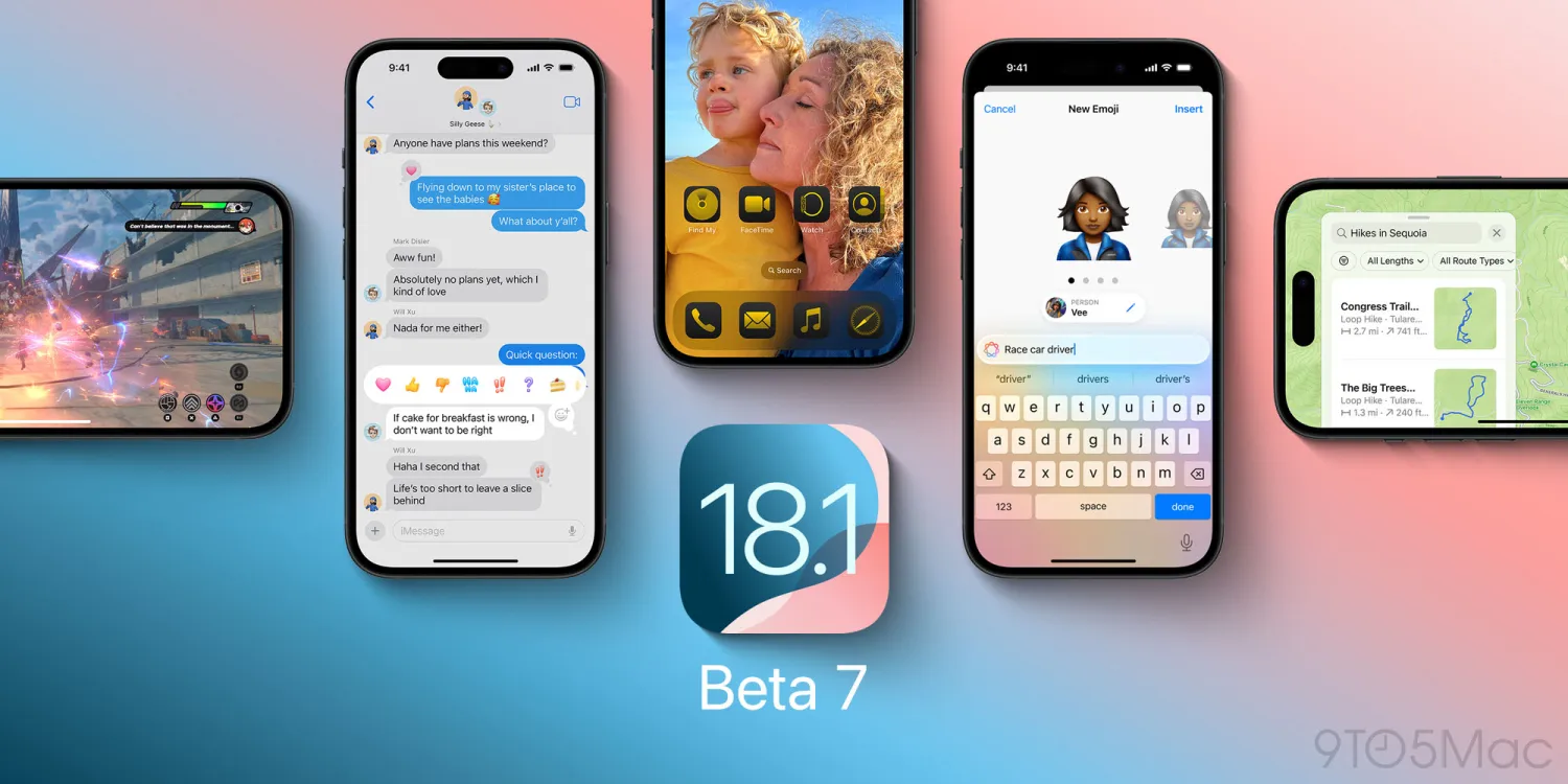 Apple Releases iOS 18.1 Beta 7 as Public Launch Nears; More