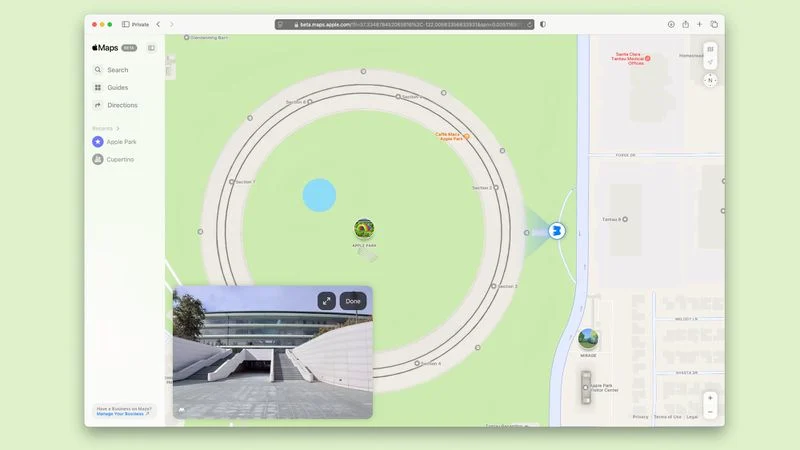  Apple Maps on the Web Gains 'Look Around' Support