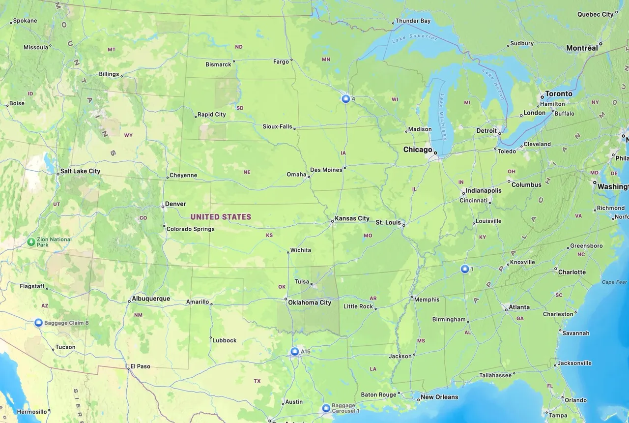 Apple Maps Bug Randomly Showing Airport Baggage Claim Pins