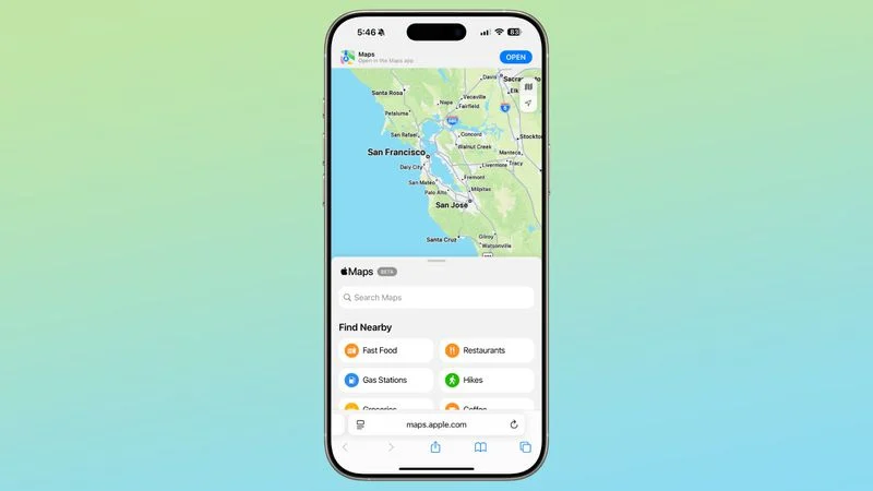 Apple Adds Maps on the Web Support to iPhone