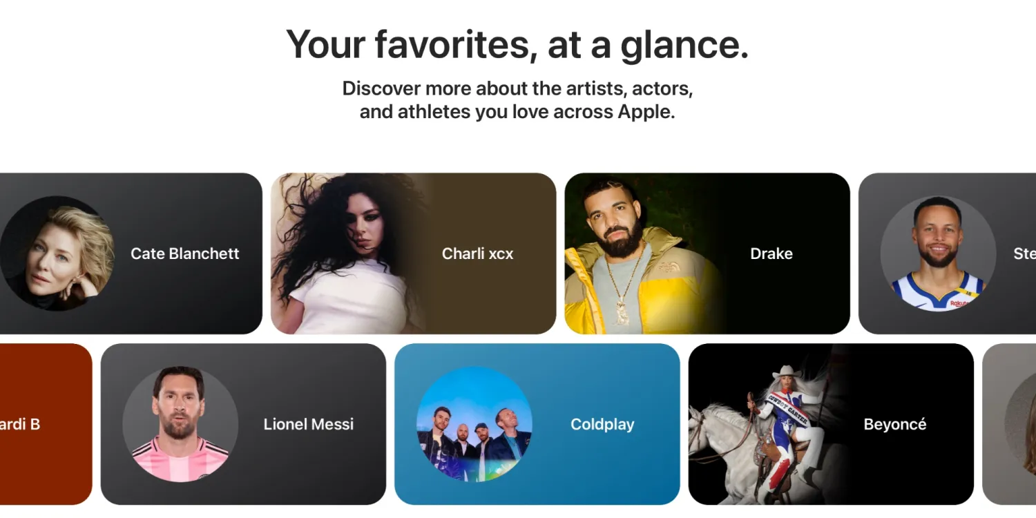 Apple Launches ‘Snapshot,’ a New Way to Discover Artists, Actors, and Athletes
