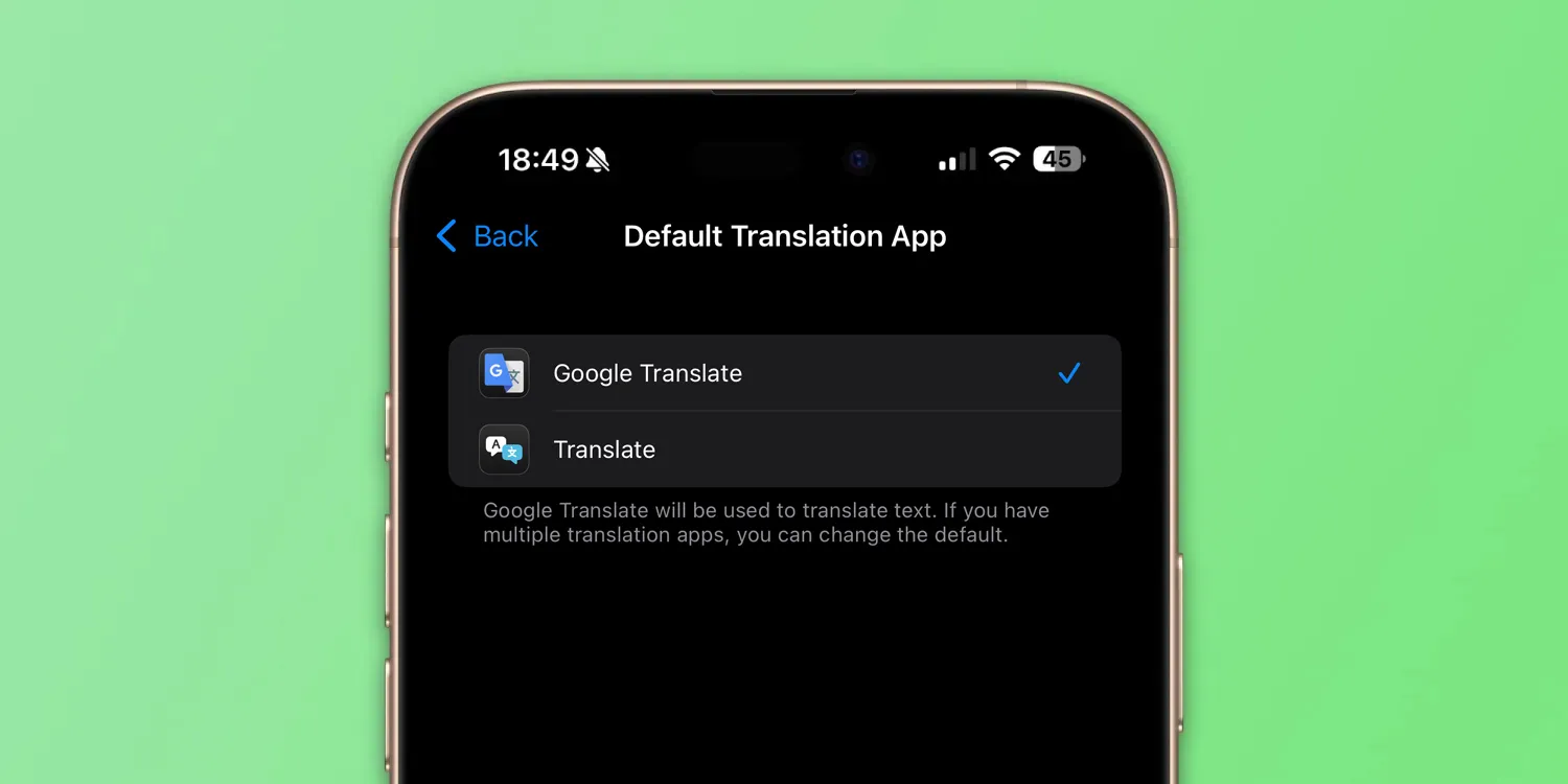 Google Translate Can Now Be Set as the Default Translation App on iOS