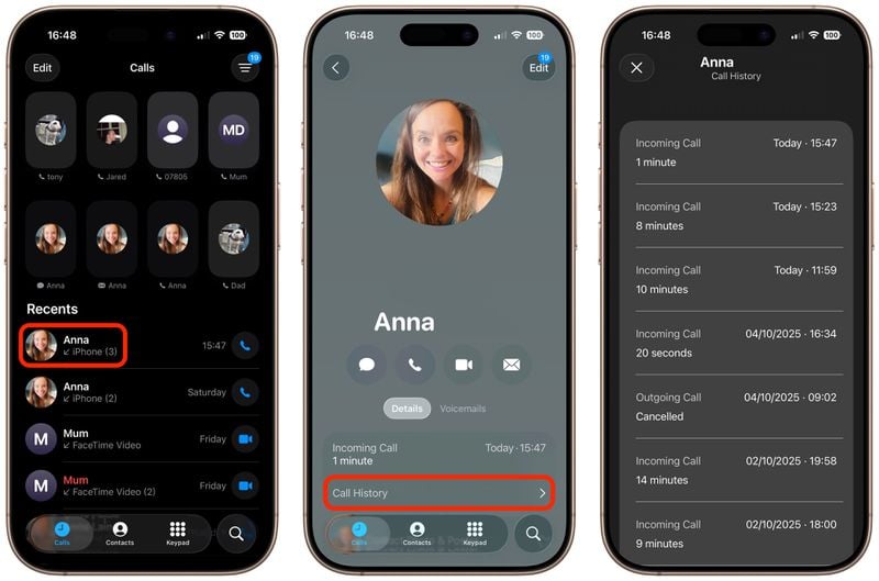  iOS 26: See Your Full Call History With Any iPhone Contact