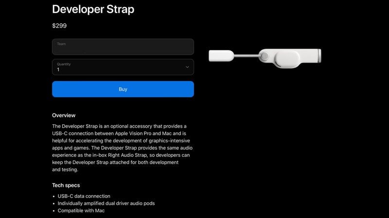 Apple's Vision Pro Developer Strap May Receive an Upgrade Next Week