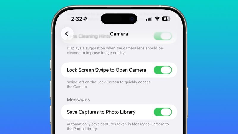 iOS 26.1 Beta 4 Adds Toggle to Turn Off Lock Screen Camera Swipe