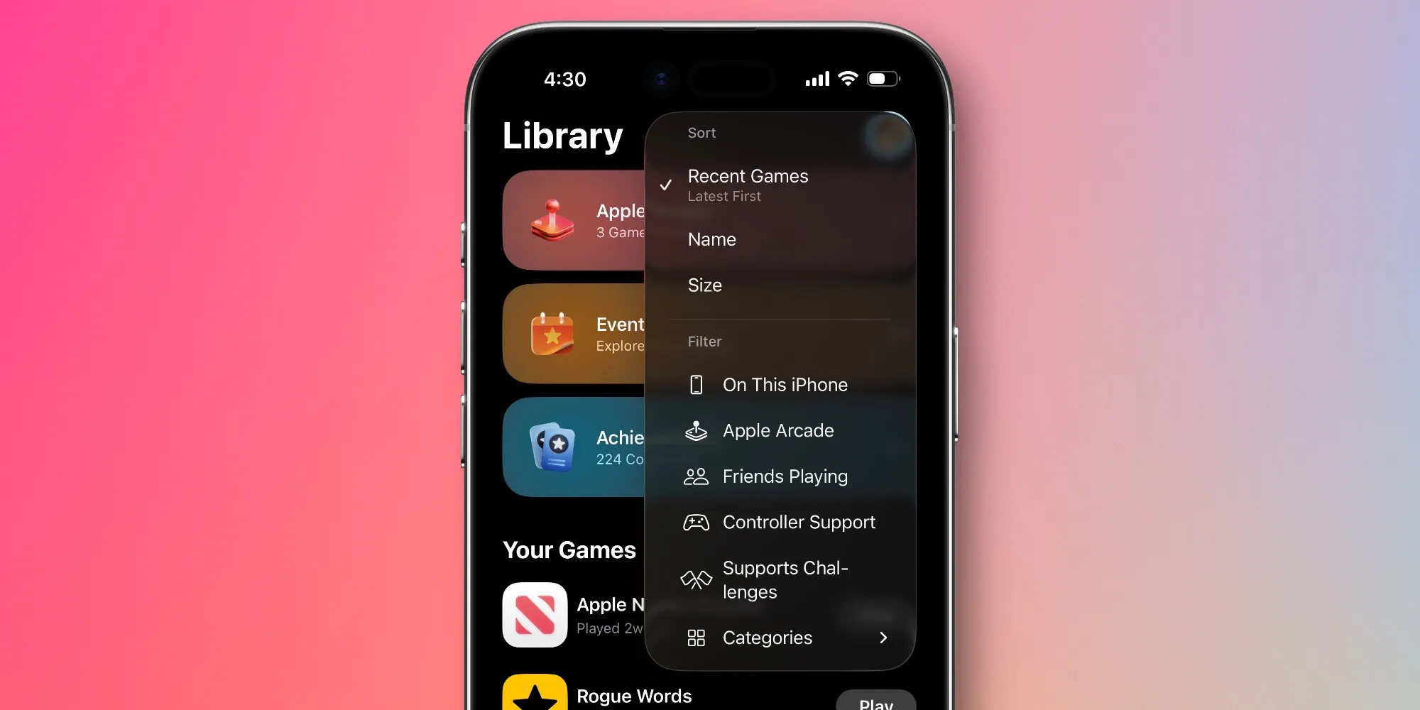 iOS 26.2’s Apple Games App Has Three New Improvements