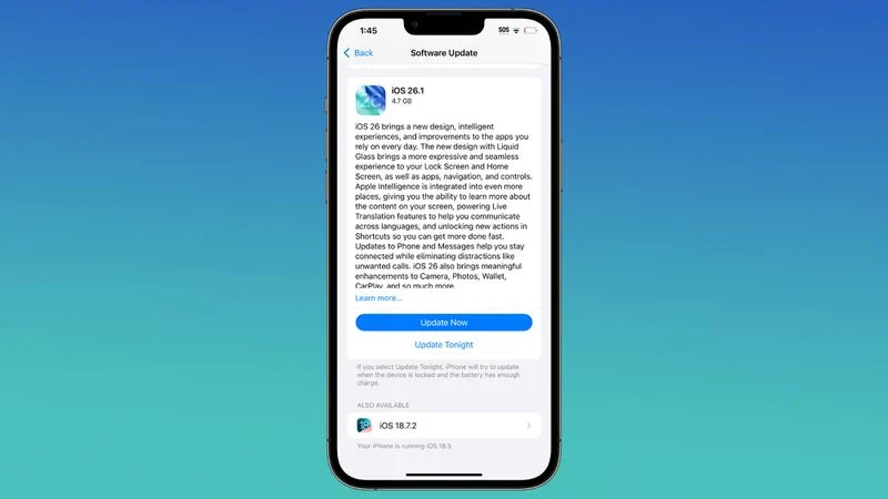 Apple Pushes iPhone Users Still on iOS 18 to Upgrade to iOS 26