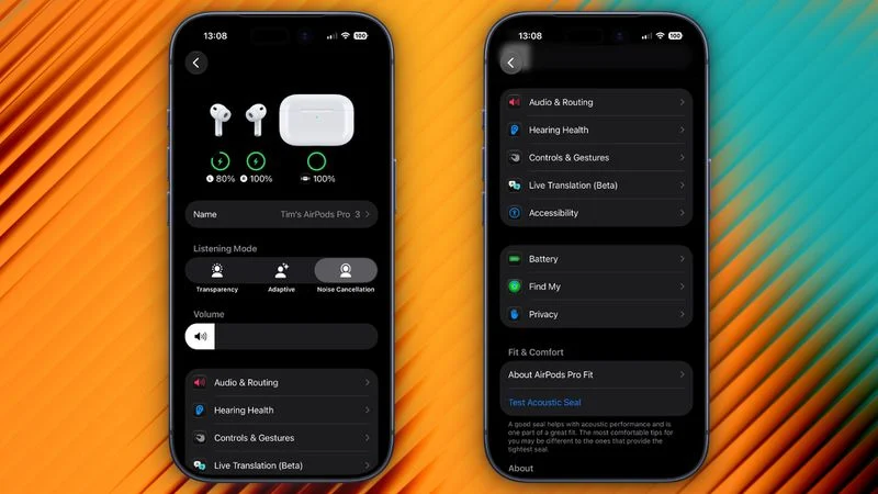 iOS 27 Introduces Overhauled AirPods Settings Menu iOS 27 Introduces Overhauled AirPods Settings Menu