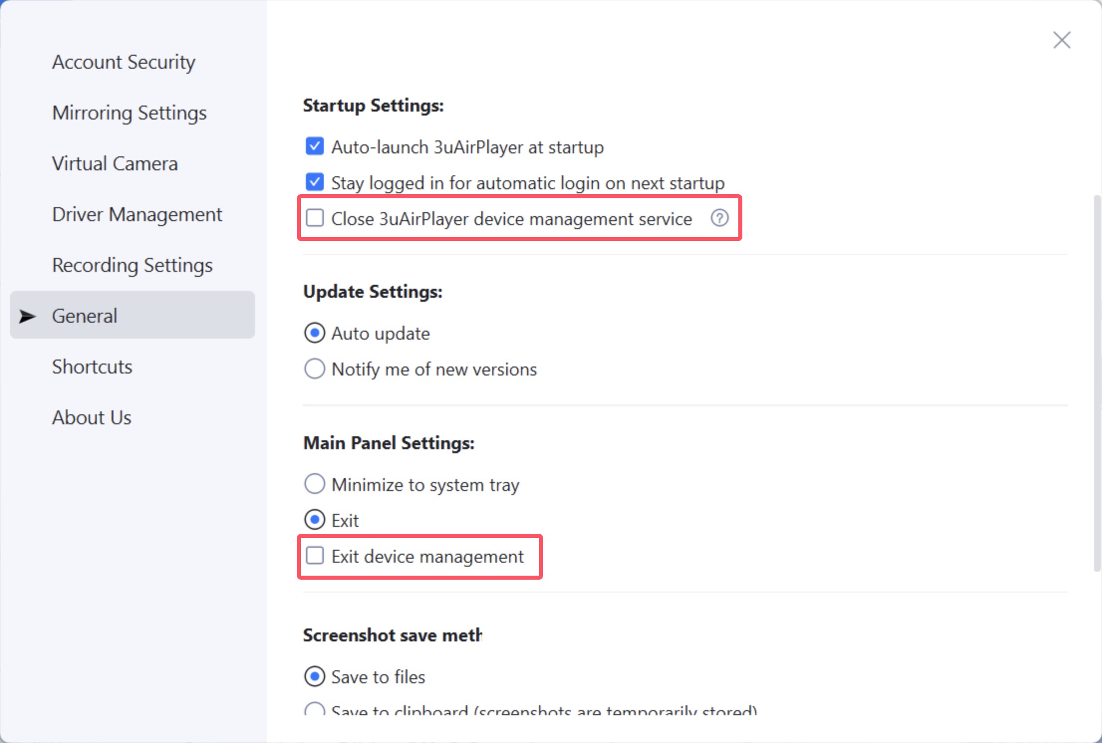 What is the 3uAirPlayer Device Management Service?