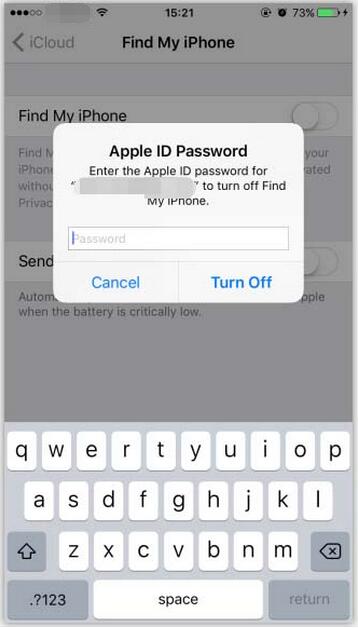 How to Turn off “Find My iPhone”?