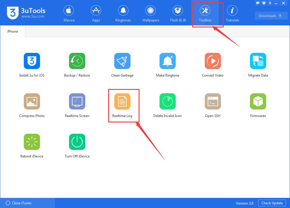 How to View the Realtime Log of Your iDevice Using 3uTools?