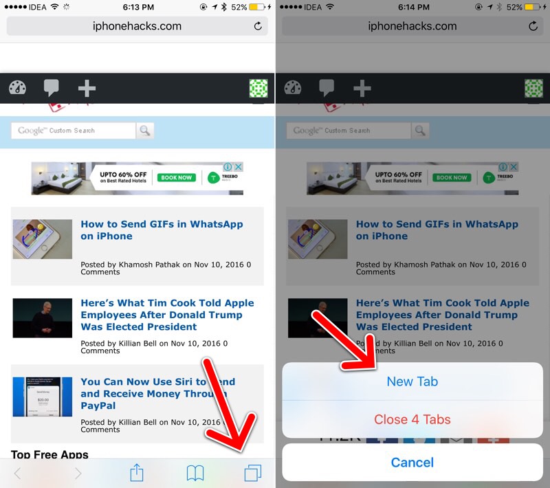 2 Ways to Quickly Open A New Tab in Safari on iPhone
