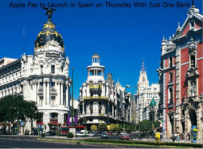 Apple Pay to Launch in Spain on Thursday With Just One Bank 
