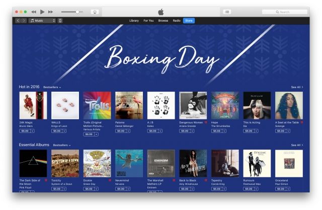 Apple launches iTunes Boxing Day sales 