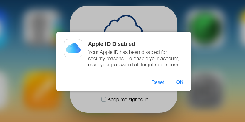 Apple ID Has Been Disabled?