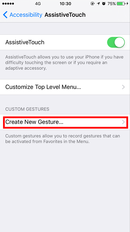 How to Create a Custom Gesture in iPhone 7?