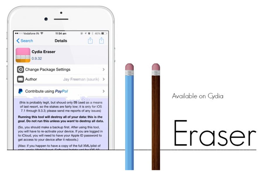Cydia Eraser Updated To Support iOS 9.3.3